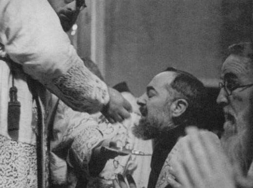 Beautiful Photo: Padre Pio Receiving Holy Communion - Taylor Marshall Beautiful Photo: Padre Pio Receiving Holy Communion - Taylor Marshall